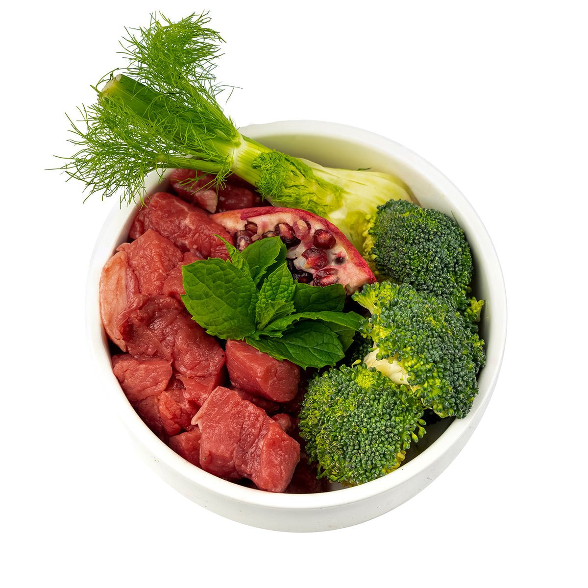 Superfood British Grass Fed Lamb with Mint, Pomegranate, Mulberry, Broccoli &amp; Fennel